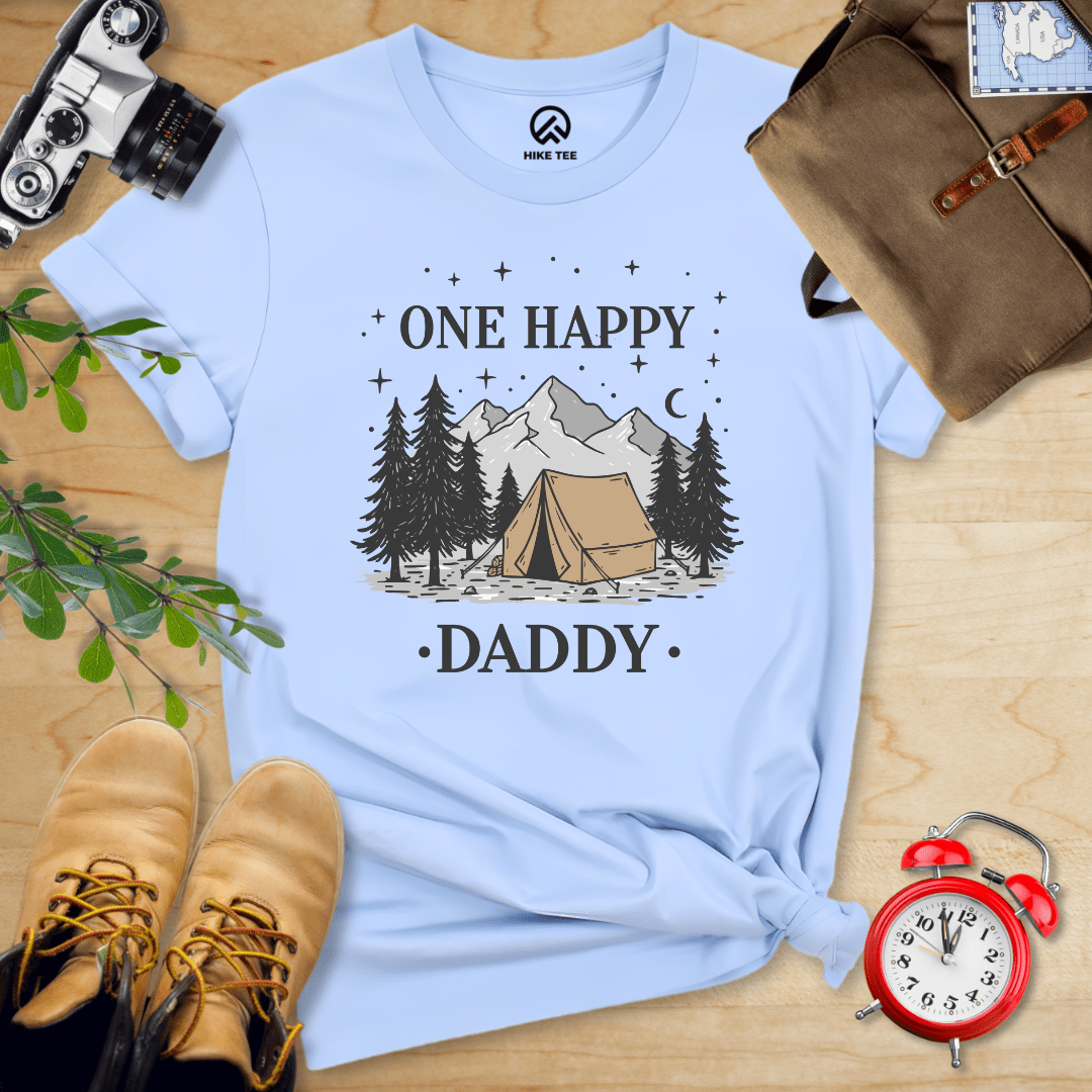 Hike Tee T-Shirt Baby Blue / S One Happy Daddy Shirt