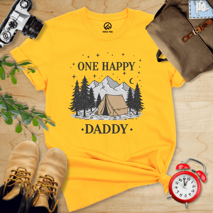 Hike Tee T-Shirt Gold / S One Happy Daddy Shirt