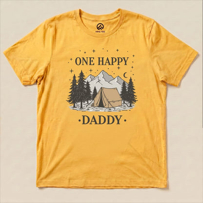 One Happy Daddy Shirt Hike Tee T-Shirt Gold / S