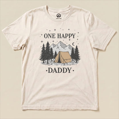 One Happy Daddy Shirt Hike Tee T-Shirt Natural / S