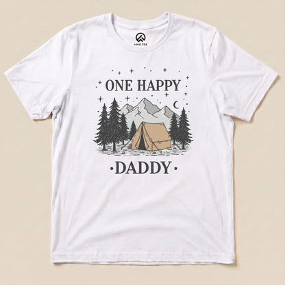 One Happy Daddy Shirt Hike Tee T-Shirt White / S
