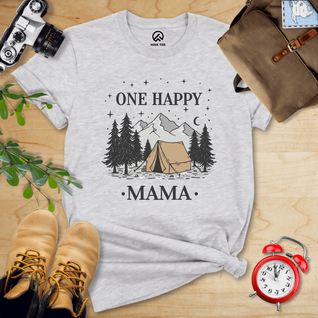 Hike Tee T-Shirt Athletic Heather / S One Happy Mama Shirt