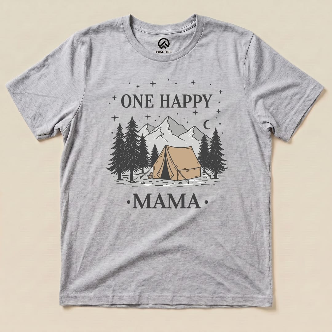 Hike Tee T-Shirt Athletic Heather / S One Happy Mama Shirt
