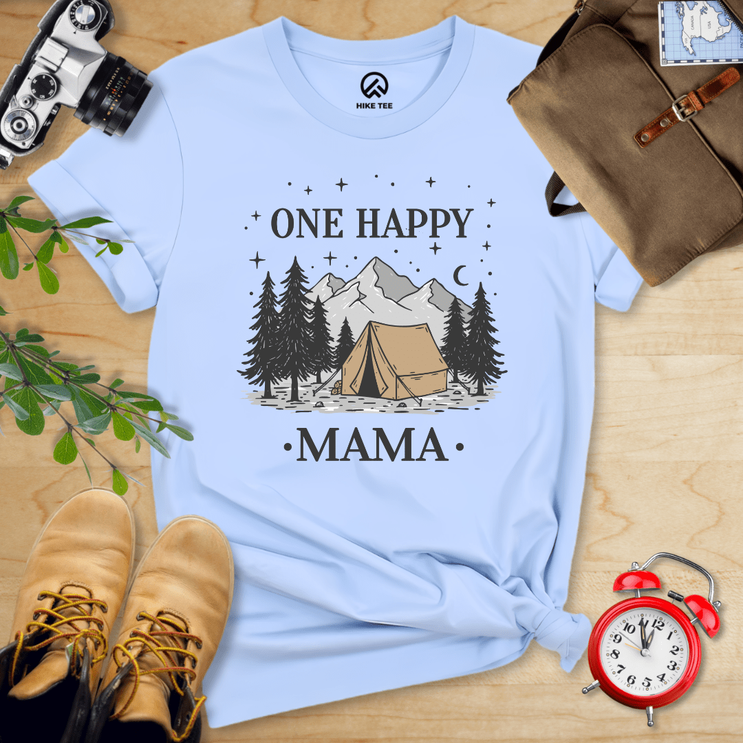 Hike Tee T-Shirt Baby Blue / S One Happy Mama Shirt