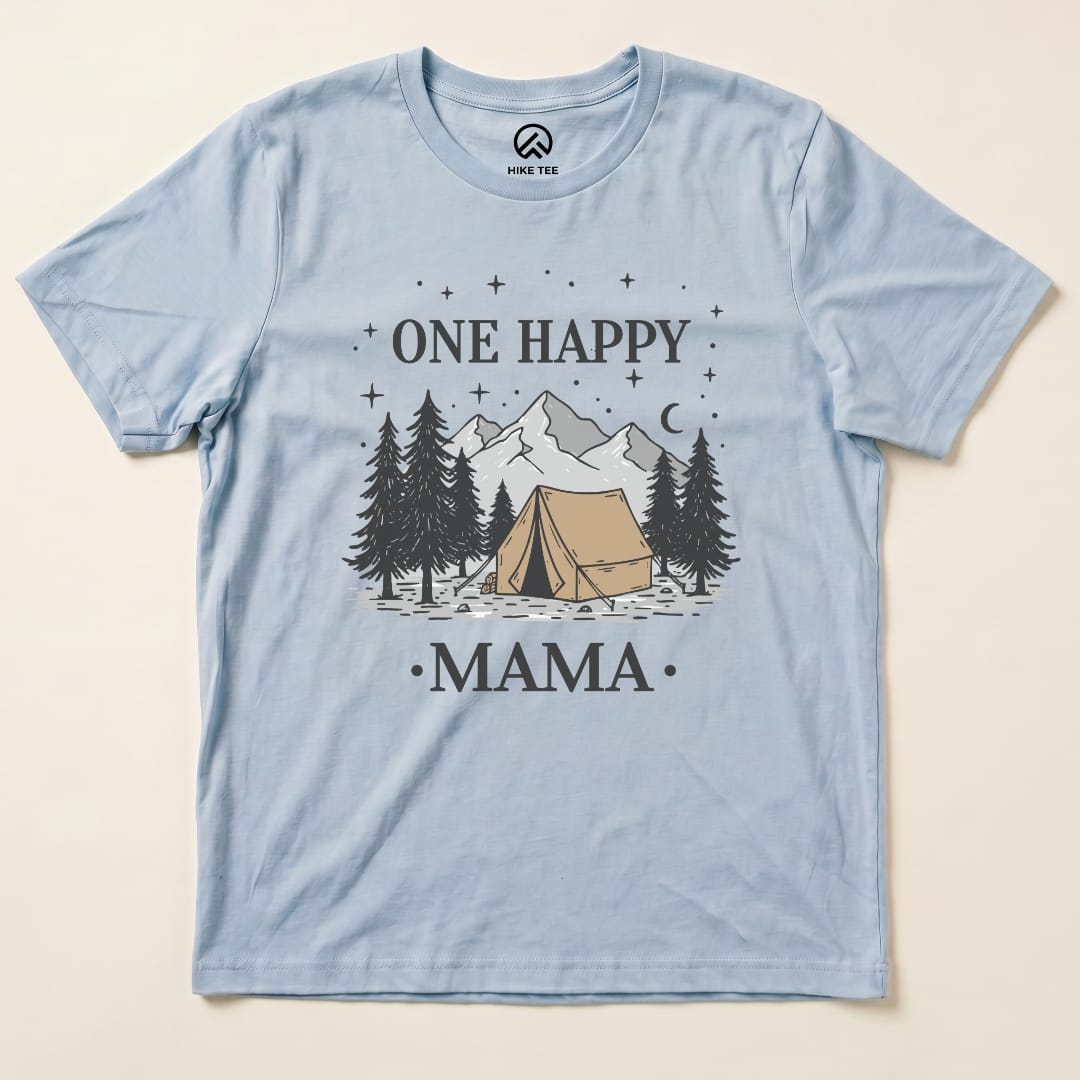 Hike Tee T-Shirt Baby Blue / S One Happy Mama Shirt
