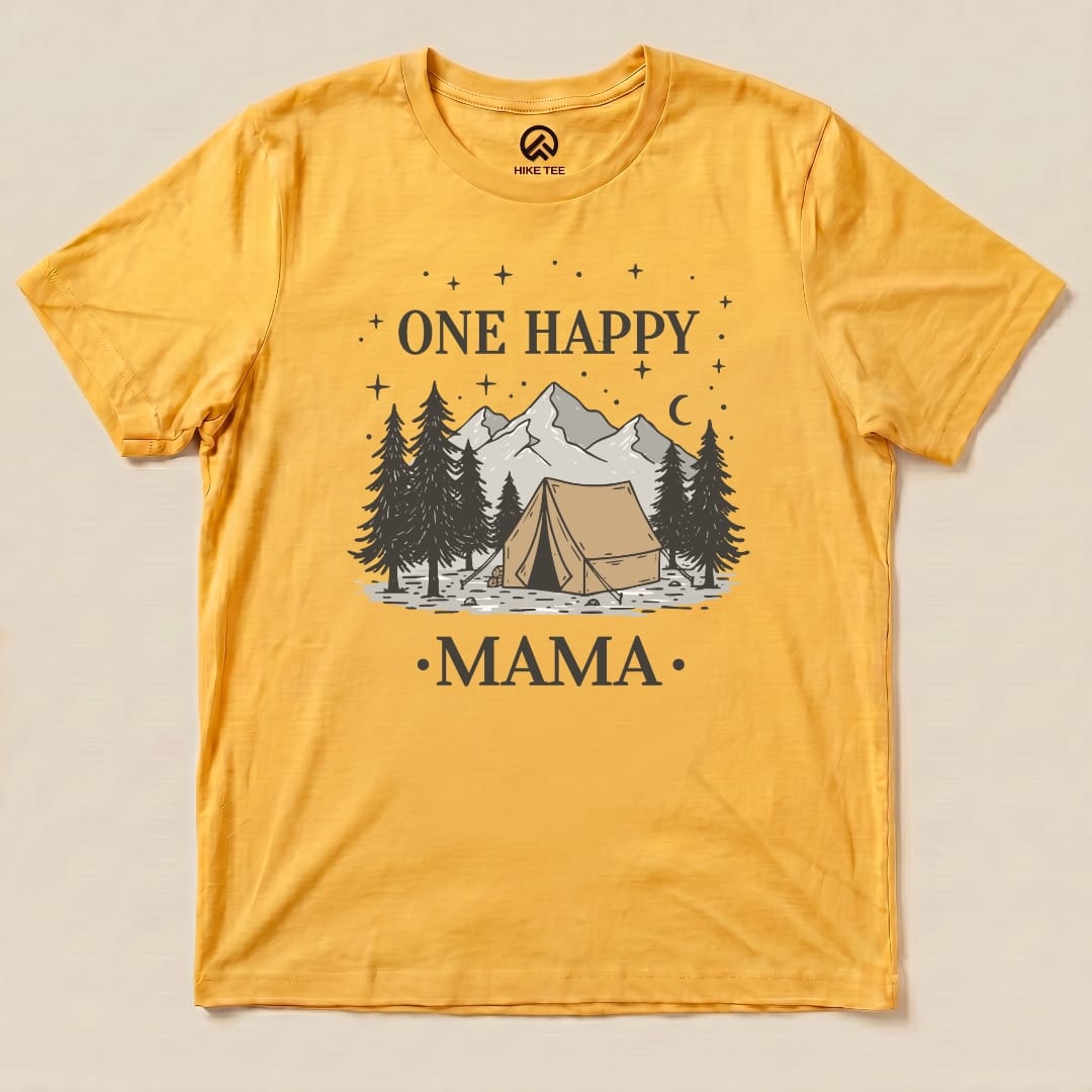 Hike Tee T-Shirt Gold / S One Happy Mama Shirt