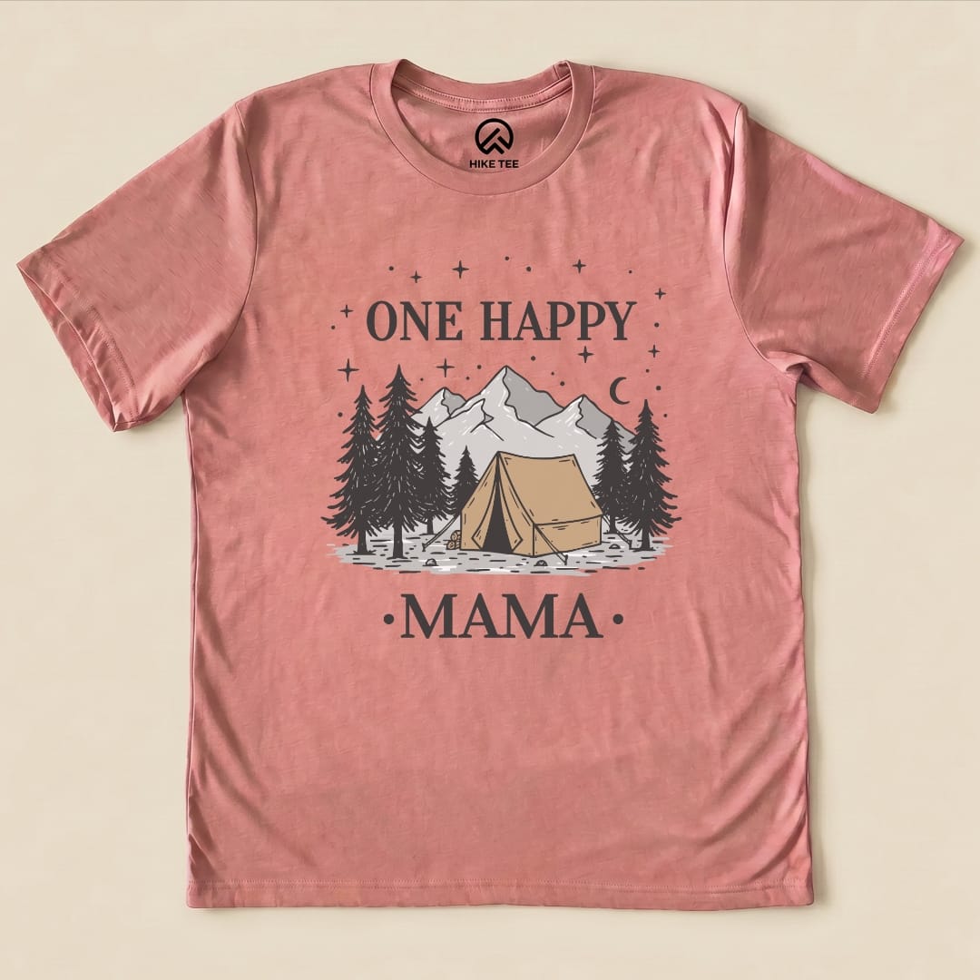 Hike Tee T-Shirt Heather Mauve / S One Happy Mama Shirt