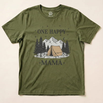 Hike Tee T-Shirt Military Green / S One Happy Mama Shirt
