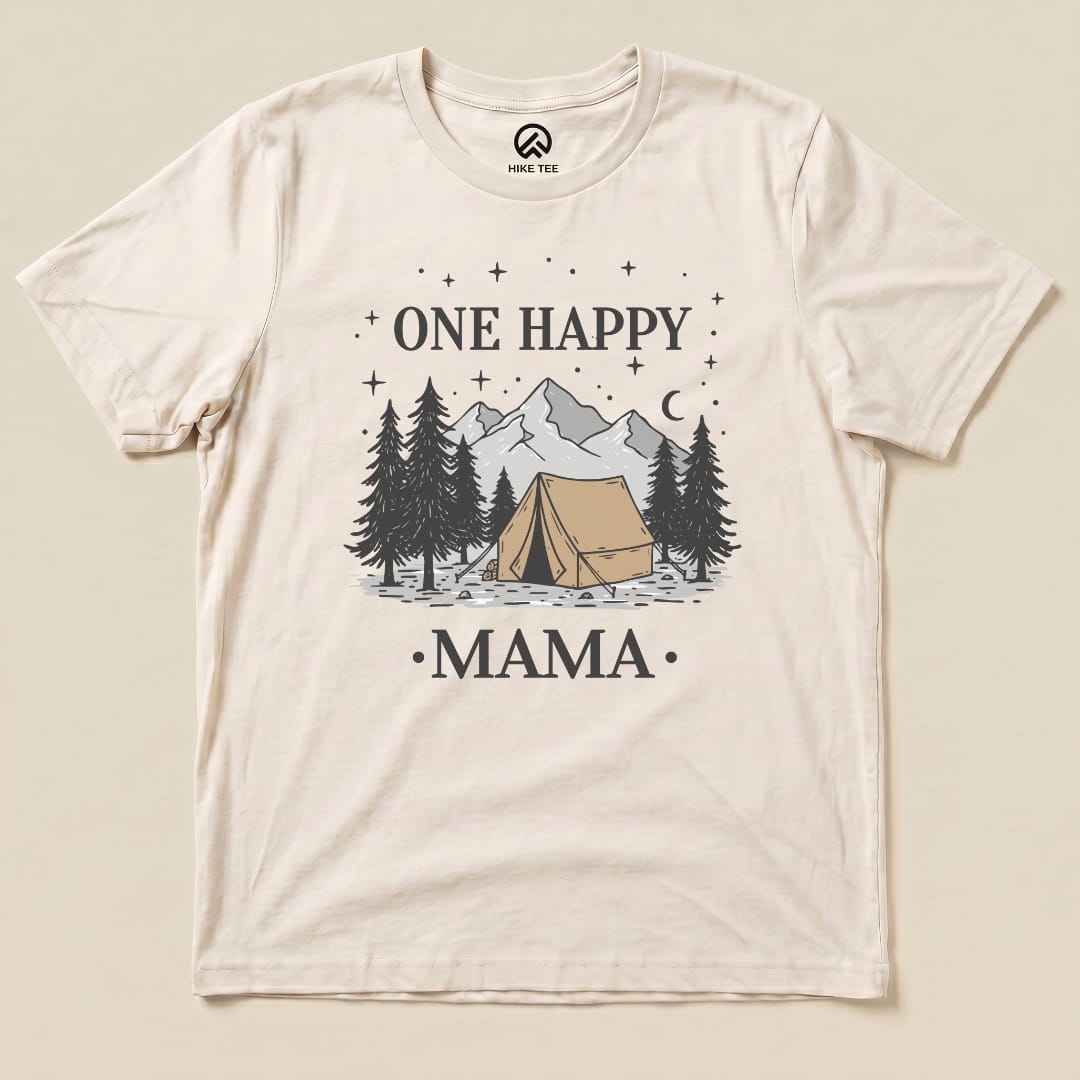 Hike Tee T-Shirt Natural / S One Happy Mama Shirt