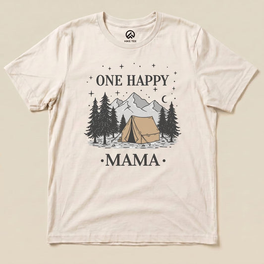 Hike Tee T-Shirt Natural / S One Happy Mama Shirt