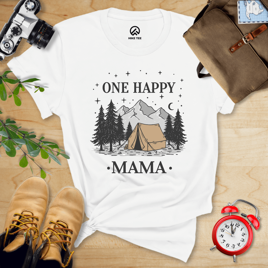 Hike Tee T-Shirt White / S One Happy Mama Shirt