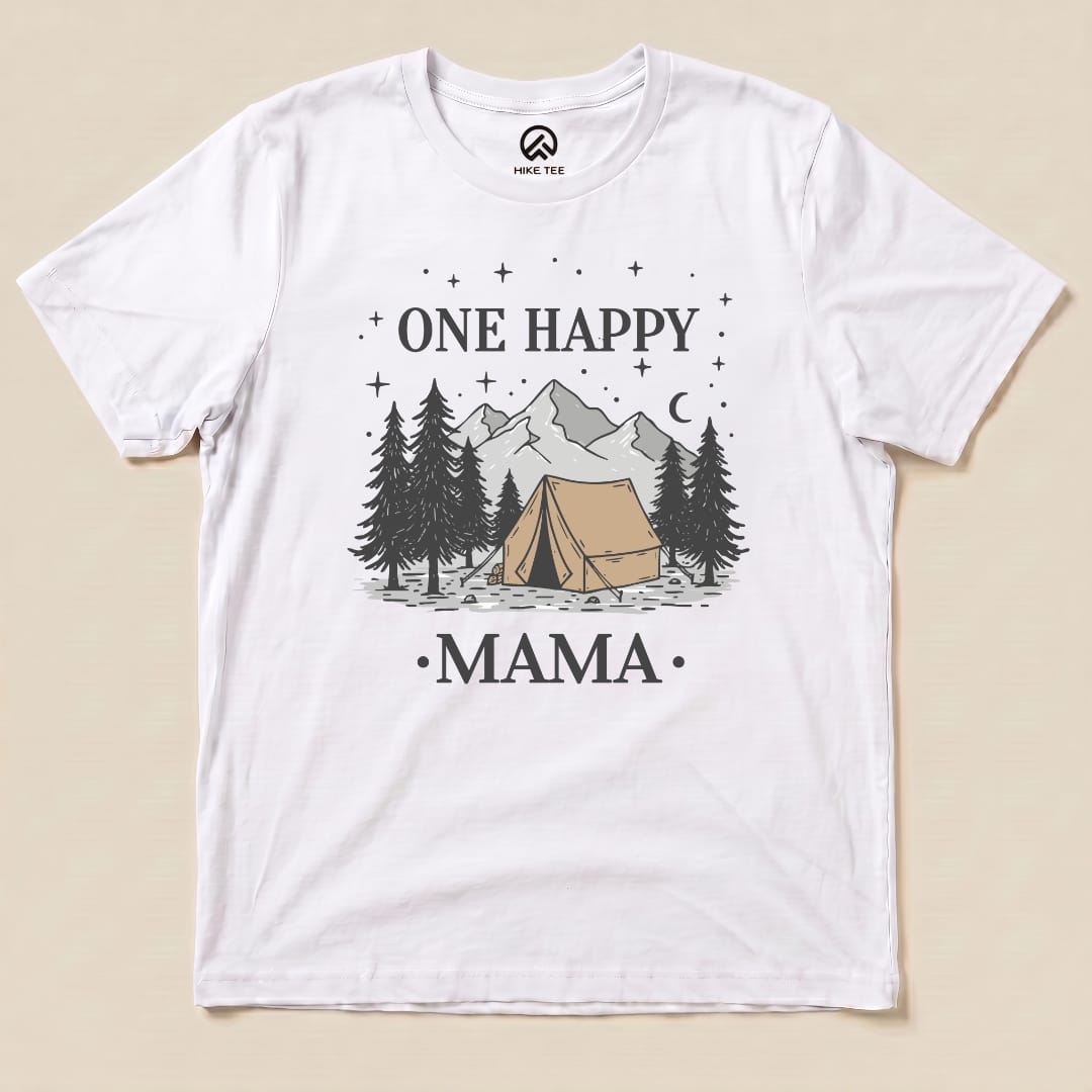 Hike Tee T-Shirt White / S One Happy Mama Shirt