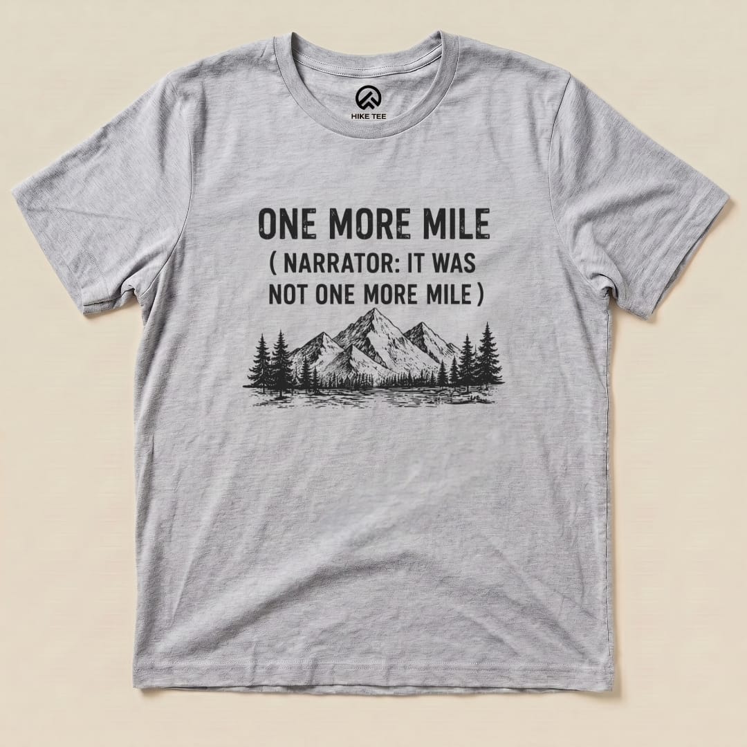 One More Mile Shirt Hike Tee T-Shirt Athletic Heather / S