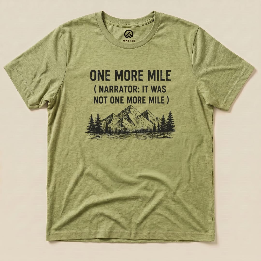 One More Mile Shirt Hike Tee T-Shirt Heather Green / S