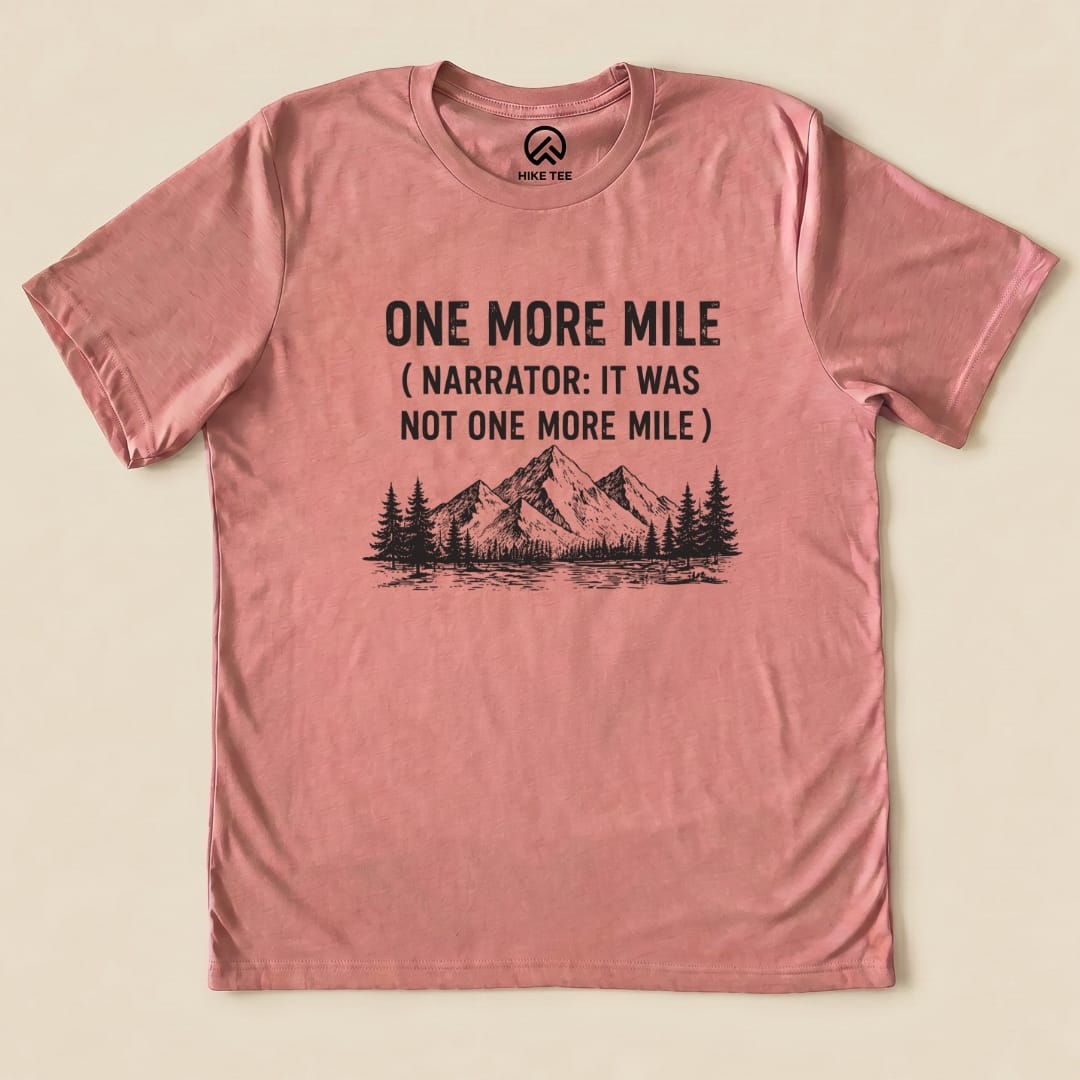 One More Mile Shirt Hike Tee T-Shirt Heather Mauve / S