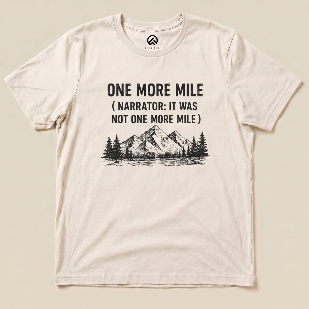 One More Mile Shirt Hike Tee T-Shirt Natural / S