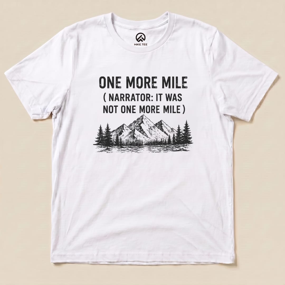 One More Mile Shirt Hike Tee T-Shirt White / S