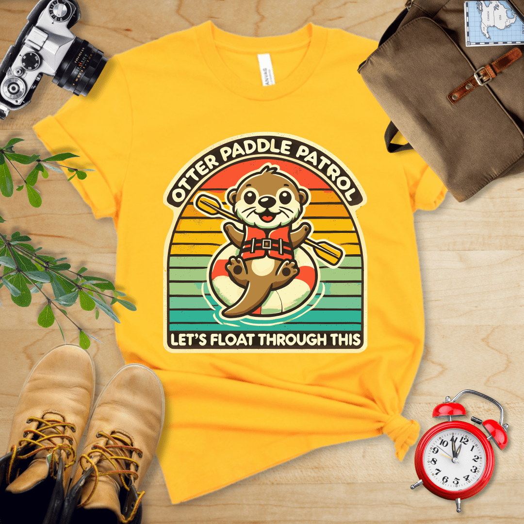 Printify T-Shirt Gold / S Otter Paddle Patrol