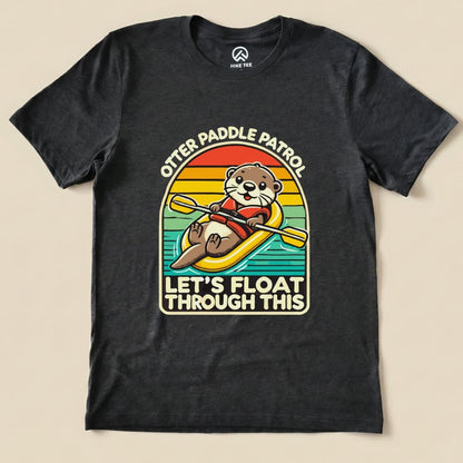Otter Paddle Swim Patrol Shirt Hike Tee T-Shirt Dark Grey Heather / S