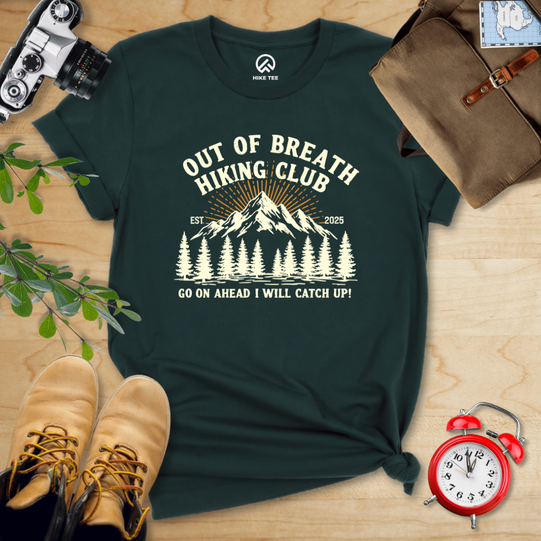 Hike Tee T-Shirt Forest / S Out Of Breath Hiking Club EST 2025 Shirt