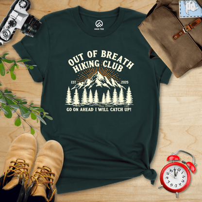 Hike Tee T-Shirt Forest / S Out Of Breath Hiking Club EST 2025 Shirt