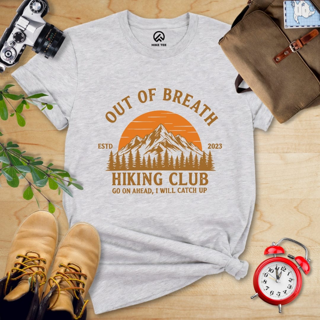Hike Tee T-Shirt Athletic Heather / S Out Of Breath Hiking Club Shirt