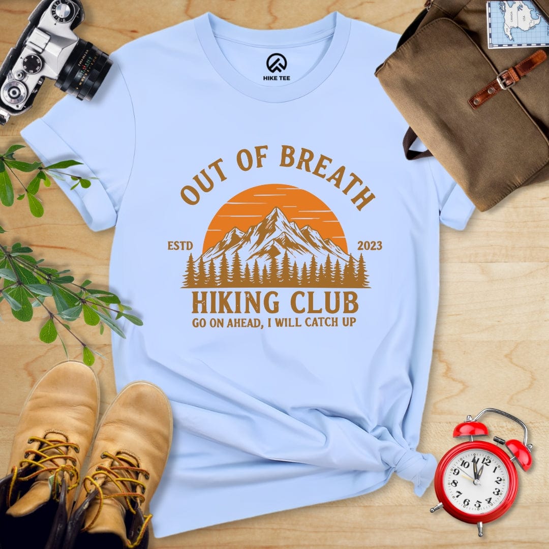 Hike Tee T-Shirt Baby Blue / S Out Of Breath Hiking Club Shirt