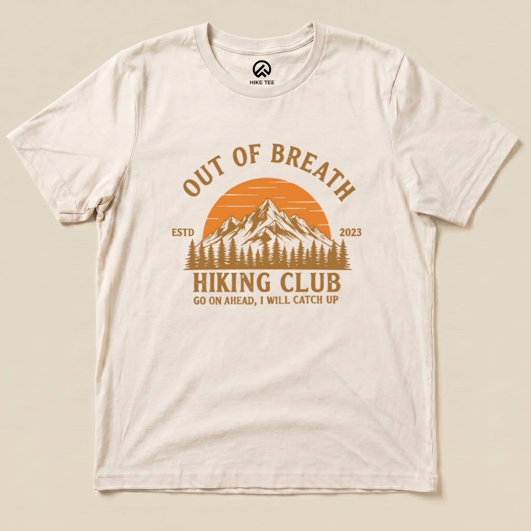 Out Of Breath Hiking Club Shirt Hike Tee T-Shirt Natural / S