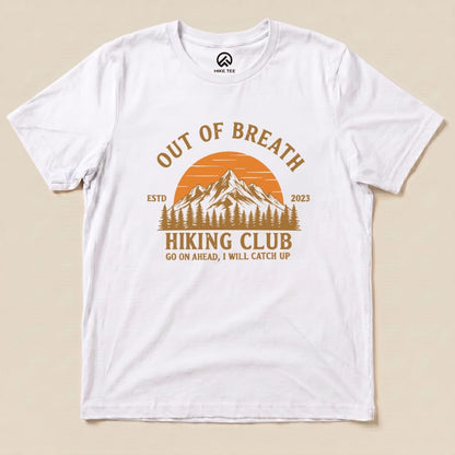 Out Of Breath Hiking Club Shirt Hike Tee T-Shirt White / S