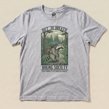 Out of Breath Hiking Shirt Hike Tee T-Shirt Athletic Heather / S