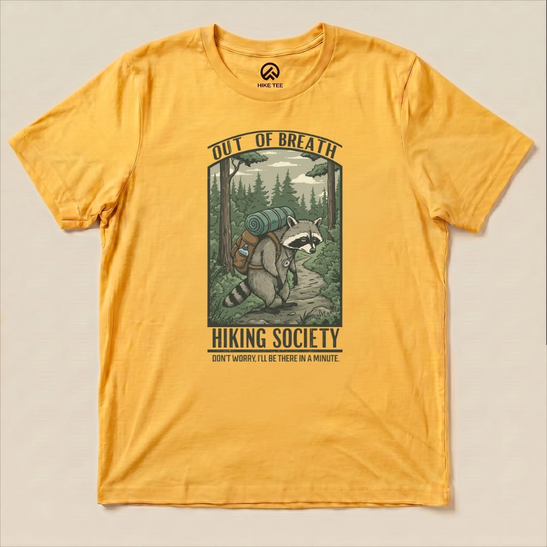 Out of Breath Hiking Shirt Hike Tee T-Shirt Gold / S