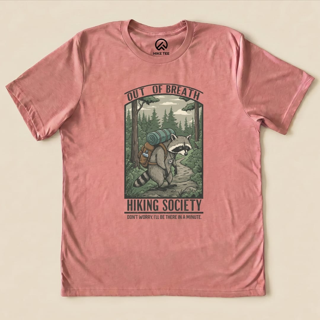 Out of Breath Hiking Shirt Hike Tee T-Shirt Heather Mauve / S