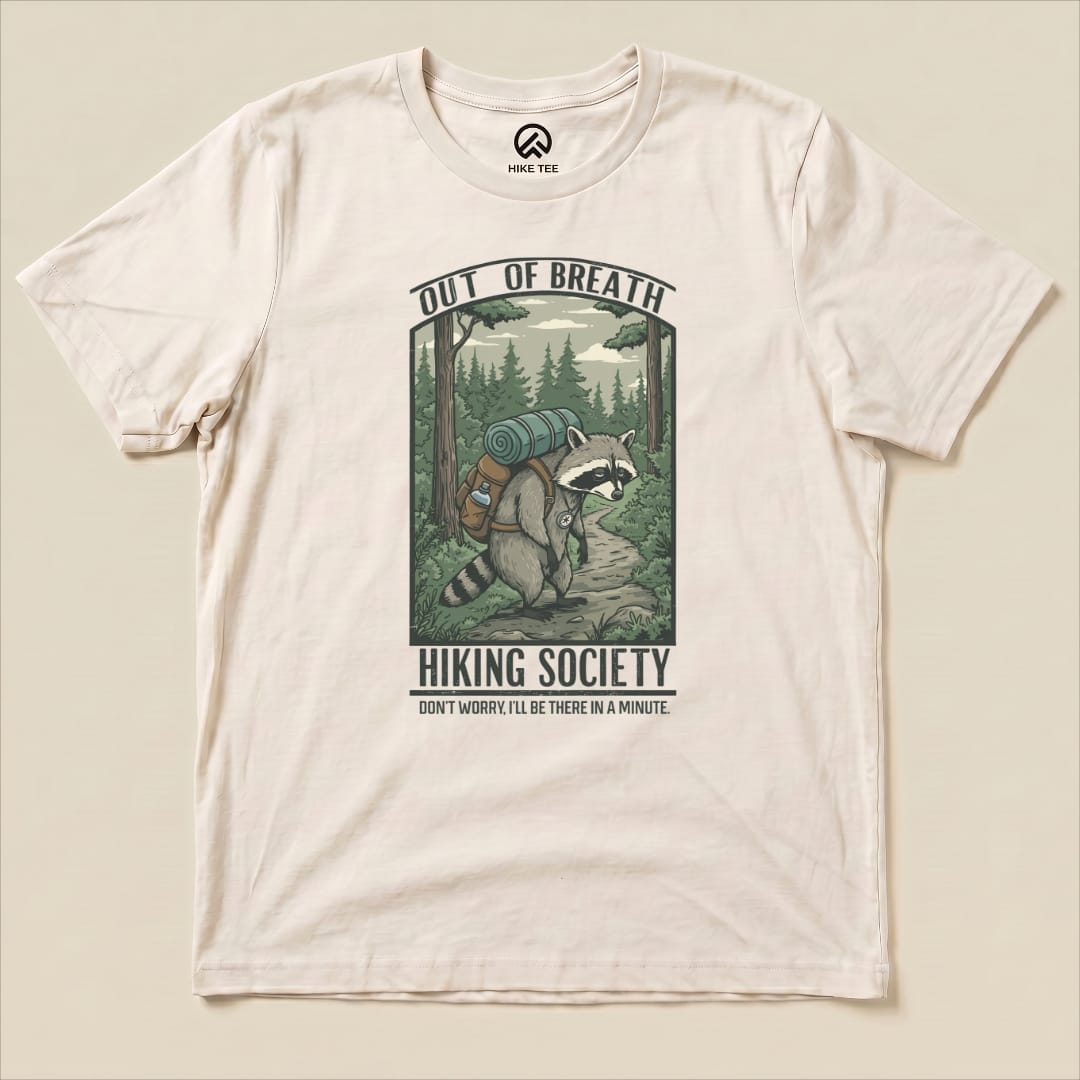 Out of Breath Hiking Shirt Hike Tee T-Shirt Natural / S