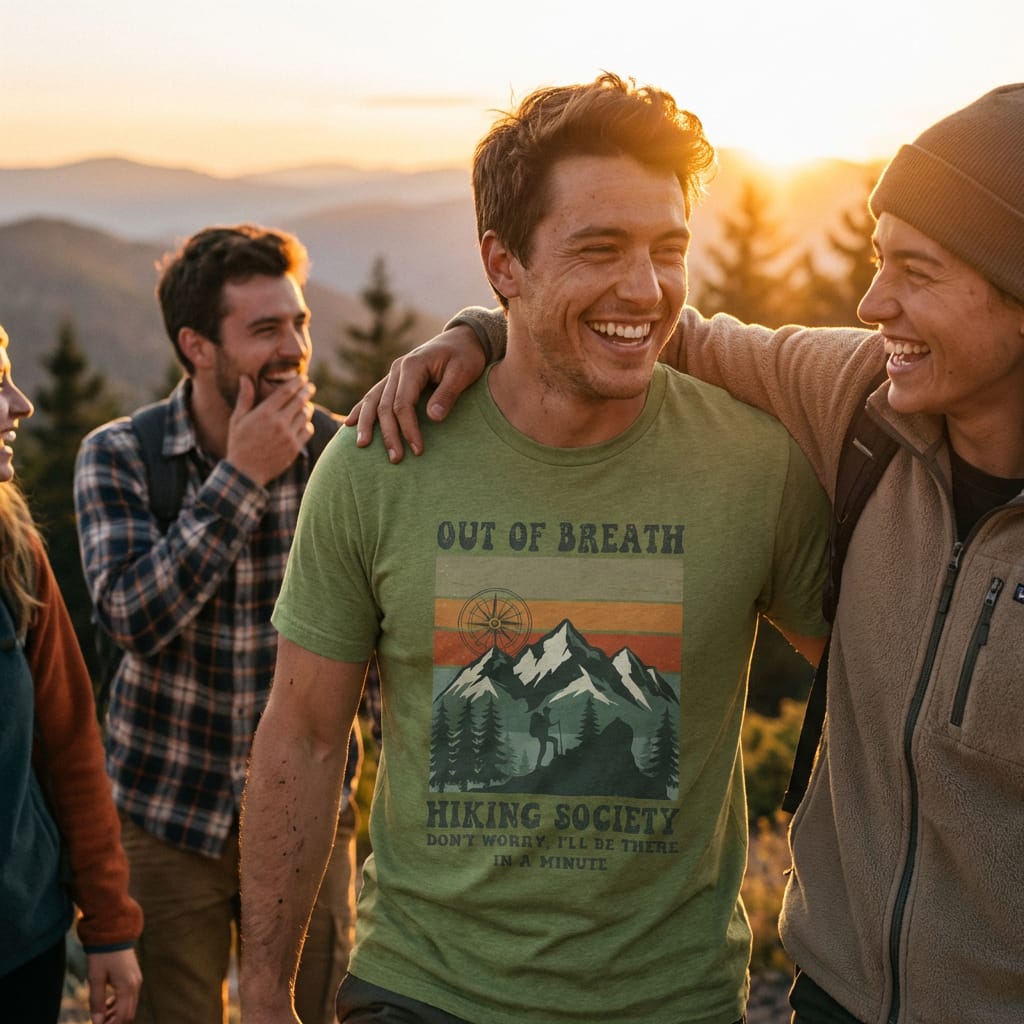 Hike Tee T-Shirt Out of Breath Hiking Society Shirt