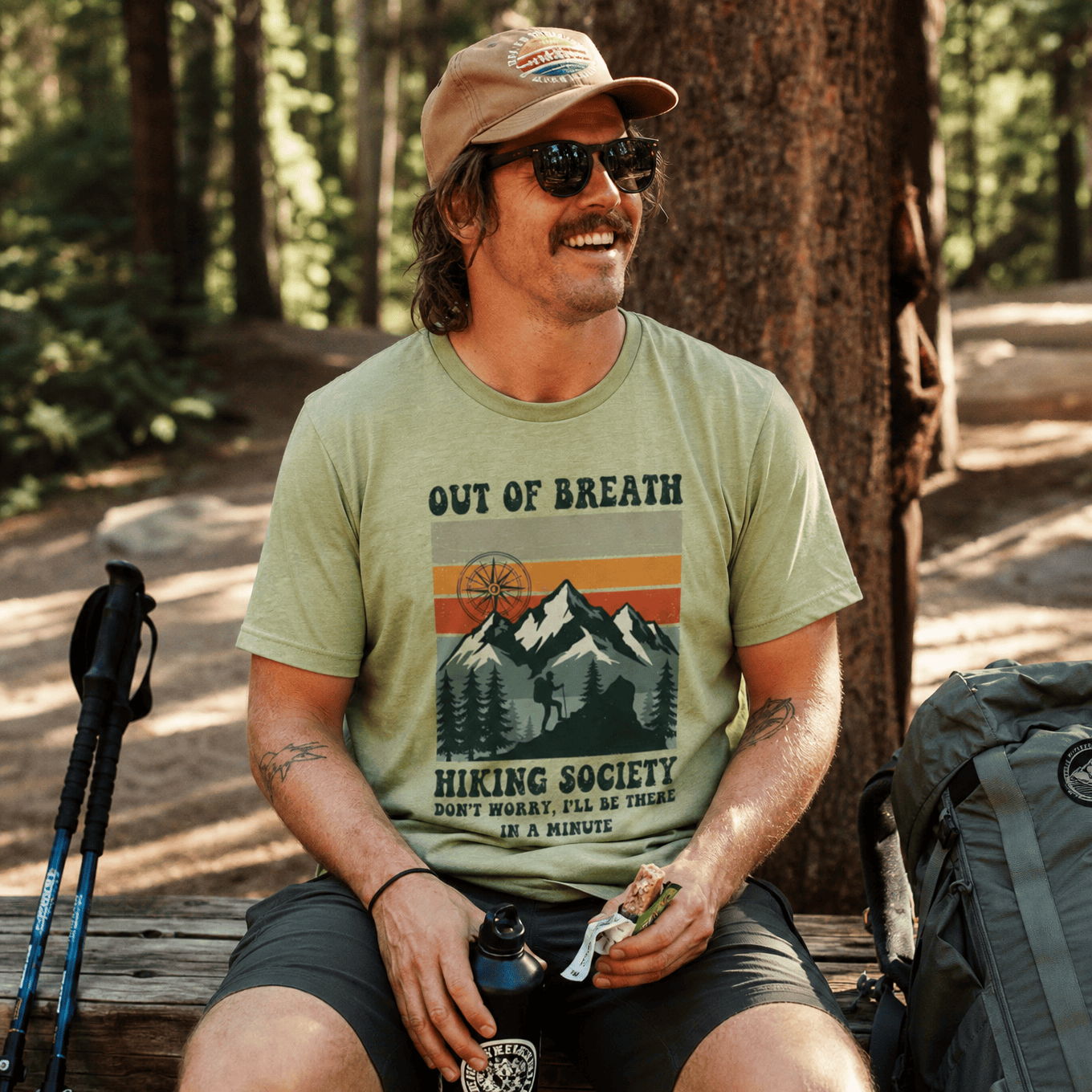 Out of Breath Hiking Society Shirt Hike Tee T-Shirt