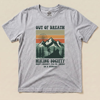 Hike Tee T-Shirt Athletic Heather / S Out of Breath Hiking Society Shirt