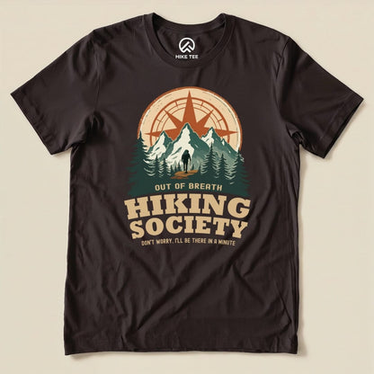 Hike Tee T-Shirt Brown / S Out of Breath Hiking Society Shirt