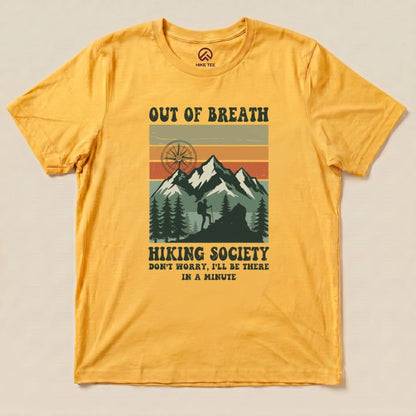 Hike Tee T-Shirt Gold / S Out of Breath Hiking Society Shirt