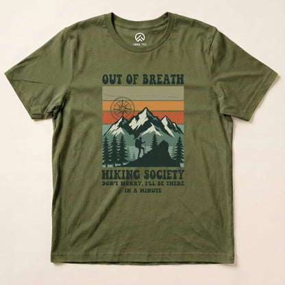 Hike Tee T-Shirt Military Green / S Out of Breath Hiking Society Shirt