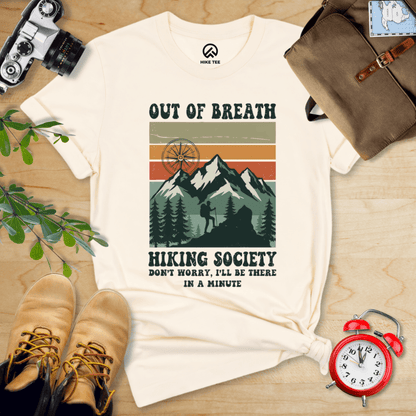 Hike Tee T-Shirt Natural / S Out of Breath Hiking Society Shirt