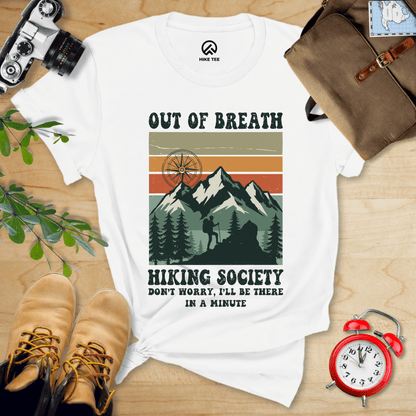 Hike Tee T-Shirt White / S Out of Breath Hiking Society Shirt