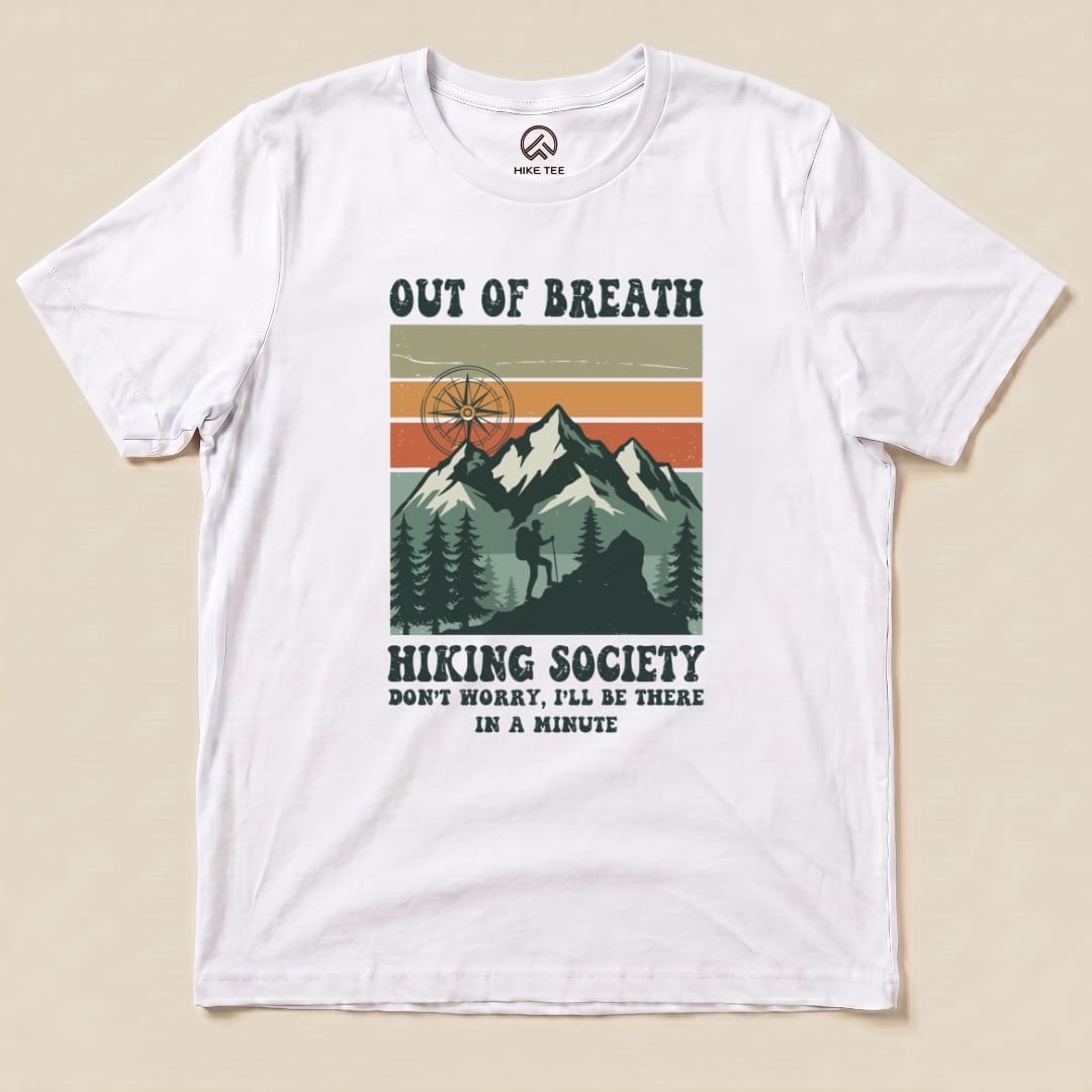 Hike Tee T-Shirt White / S Out of Breath Hiking Society Shirt