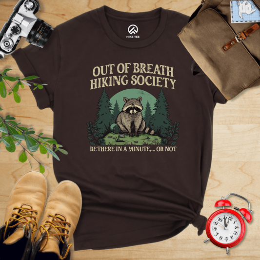 Hike Tee T-Shirt Brown / S Out of Breath Hiking Society