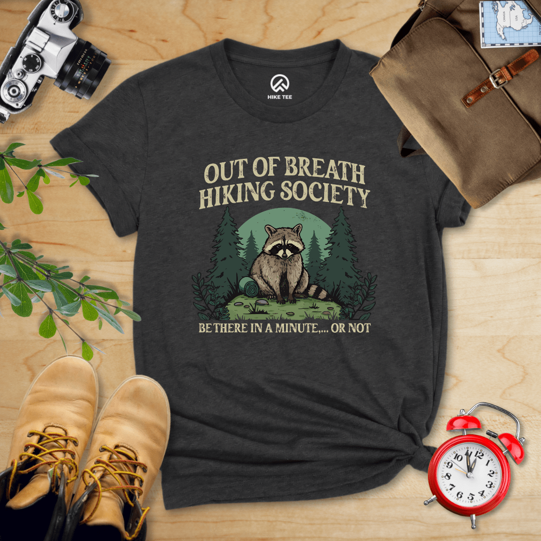 Hike Tee T-Shirt Dark Grey Heather / S Out of Breath Hiking Society