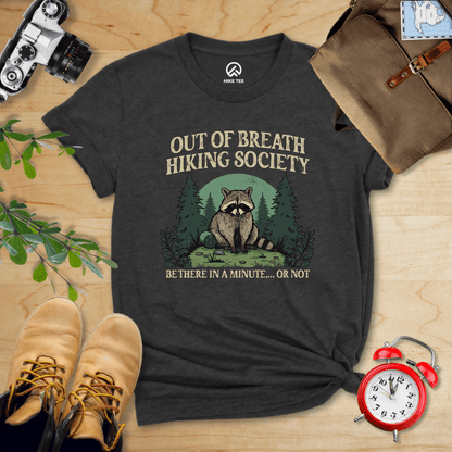 Hike Tee T-Shirt Dark Grey Heather / S Out of Breath Hiking Society