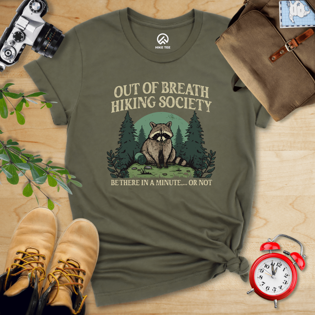 Hike Tee T-Shirt Military Green / S Out of Breath Hiking Society