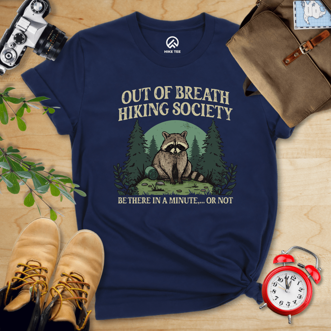 Hike Tee T-Shirt Navy / S Out of Breath Hiking Society