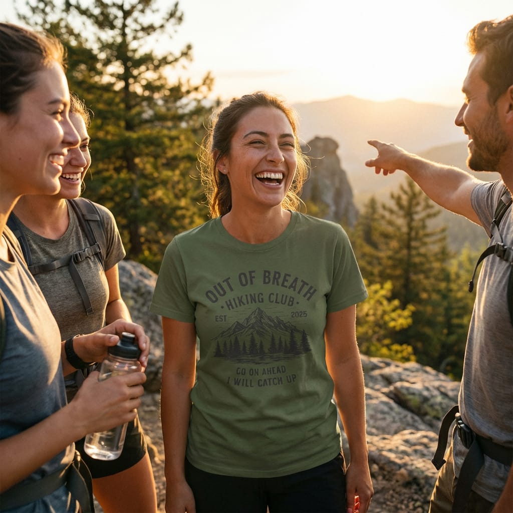 Hike Tee T-Shirt Out of Breath Mountains Shirt