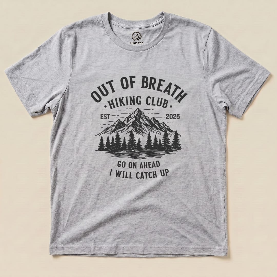 Hike Tee T-Shirt Athletic Heather / S Out of Breath Mountains Shirt