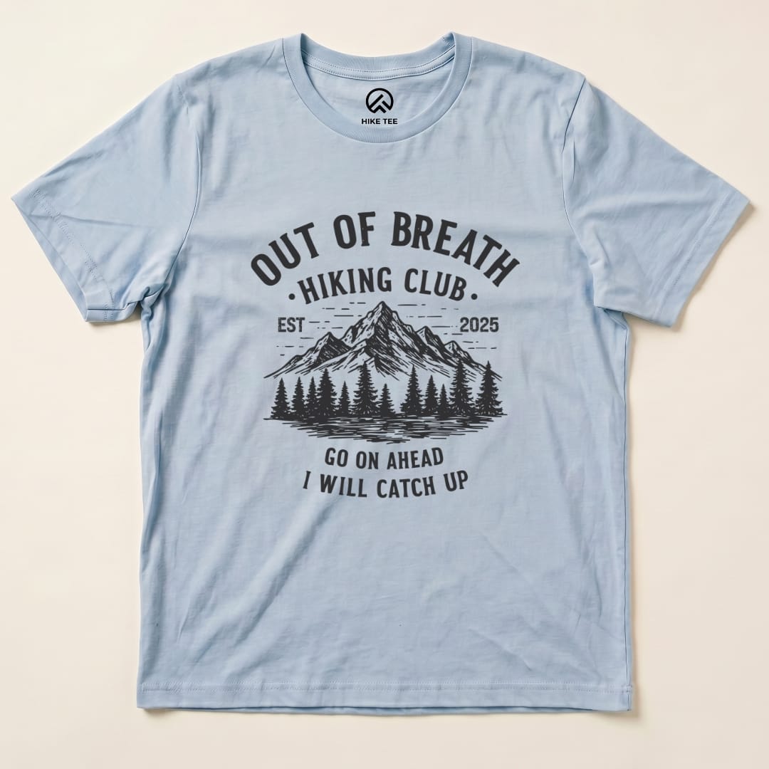 Hike Tee T-Shirt Baby Blue / S Out of Breath Mountains Shirt